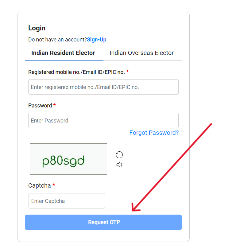 Process to log in NVSP portal