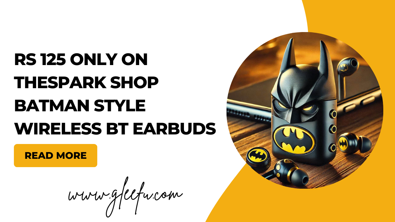 Rs 125 Only on TheSpark Shop Batman Style Wireless BT Earbuds: Best Budget Earbuds for Superhero Fans